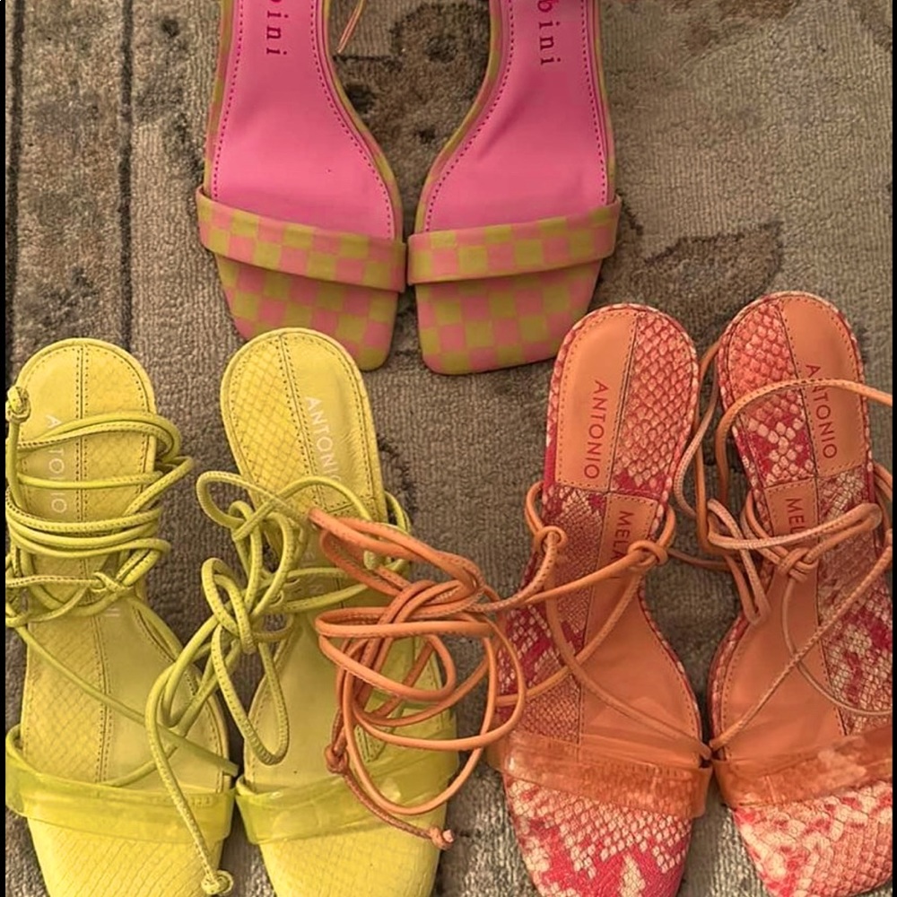 3 new pair of heels perfect for summer. Brands are Gianni Bini & Antonio Melani.